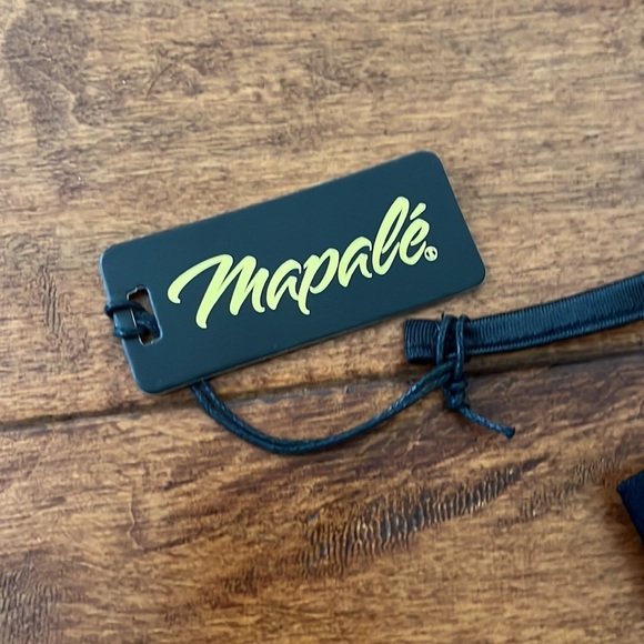 NWT Mapale Black Two Piece Set lace Faux leather Size M/L - Picture 4 of 4